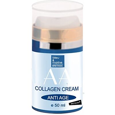bleu & marine Bretania Crema Hidratante Antiarrugas de Colágeno, Ginseng y Vitamina E. Crema Facial Hombre y Mujer, Tratamiento Antiedad Intensivo Día y Noche 50 ml bleu & marine Bretania Crema Hidratante Antiarrugas de Colágeno, Ginseng y Vitamina E. Crema Facial Hombre y Mujer, Tratamiento Antiedad Intensivo Día y Noche 50 ml