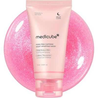 medicube Wrapping Mask PDRN Caffeine Overnight Peel Off Facial Mask Efecto Reafirmante e Hidratante, Cafeína y Colágeno para Efecto Glass Skin y Definición Facial, Cosmética Coreana, 75 ml medicube Wrapping Mask PDRN Caffeine Overnight Peel Off Facial Mask Efecto Reafirmante e Hidratante, Cafeína y Colágeno para Efecto Glass Skin y Definición Facial, Cosmética Coreana, 75 ml
