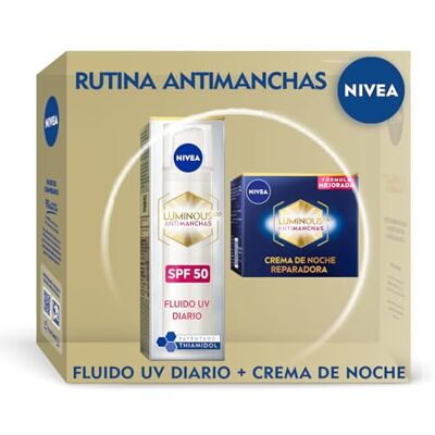NIVEA Cellular LUMINOUS 630 Pack Anti-Blemish Anti-Aging Treatment Advanced Treatment Set with FP50 Day Cream (1 x 40 ml) and Night Cream (1 x 50 ml) for an even and luminous skin NIVEA Cellular LUMINOUS 630 Pack Anti-Blemish Anti-Aging Treatment Advanced Treatment Set with FP50 Day Cream (1 x 40 ml) and Night Cream (1 x 50 ml) for an even and luminous skin
