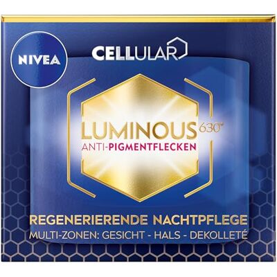 NIVEA Cellular Luminous 630 Antimanchas pigmentadas regeneradoras nocturnas 5 gments, regenerador nocturno 5 NIVEA Cellular Luminous 630 Antimanchas pigmentadas regeneradoras nocturnas 5 gments, regenerador nocturno 5