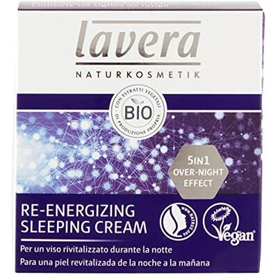 lavera Re-Energizing Sleeping Cream Crema de Noche 5in1 over-night effect vegano cuidado facial biológico cosméticos naturales 100% certificados cuidado de la piel 50 ml lavera Re-Energizing Sleeping Cream Crema de Noche 5in1 over-night effect vegano cuidado facial biológico cosméticos naturales 100% certificados cuidado de la piel 50 ml
