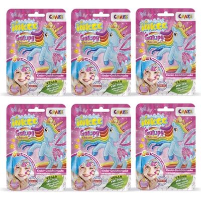 INKEE Pack de 6 Mascarillas Faciales Para Niños Galupy Unicorn Con Diseño De Unicornio (Hay 6 Diseños Diferentes) Con Camomila Y Caléndula, 6 Unidades INKEE Pack de 6 Mascarillas Faciales Para Niños Galupy Unicorn Con Diseño De Unicornio (Hay 6 Diseños Diferentes) Con Camomila Y Caléndula, 6 Unidades