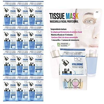 MOI MOISES CAMPO Pack 12 Mascarillas faciales Hyaluronic Tissue Mask hidratación intensa con ácido hialurónico 1 uso M·O·I SkinCare con Expositor de REGALO MOI MOISES CAMPO Pack 12 Mascarillas faciales Hyaluronic Tissue Mask hidratación intensa con ácido hialurónico 1 uso M·O·I SkinCare con Expositor de REGALO