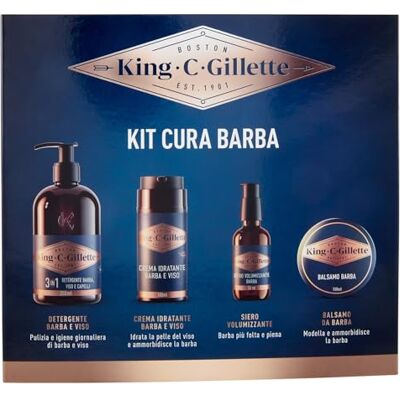 Gillette Kit de cuidado de barba para hombre, perfumada cada día, limpiador 3 en 1 para barba y rostro de 350 ml, bálsamo de 100 ml, suero voluminizador de 50 ml y crema hidratante de 100 ml Gillette Kit de cuidado de barba para hombre, perfumada cada día, limpiador 3 en 1 para barba y rostro de 350 ml, bálsamo de 100 ml, suero voluminizador de 50 ml y crema hidratante de 100 ml