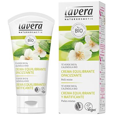 lavera Crema Equilibrante y Matificante Té verde bio & caléndula bio vegano cuidado facial biológico cosméticos naturales 100% certificados cuidado de la piel 50 ml lavera Crema Equilibrante y Matificante Té verde bio & caléndula bio vegano cuidado facial biológico cosméticos naturales 100% certificados cuidado de la piel 50 ml