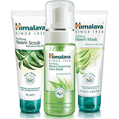 Himalaya Neem Face Wash Foam, Scrub and Mask Solución natural sin jabón para los hombres y las mujeres Ayuda a minimizar, controlar y prevenir el acné Set de 3 (Total Acne Solution Set-Foam) Himalaya Neem Face Wash Foam, Scrub and Mask Solución natural sin jabón para los hombres y las mujeres Ayuda a minimizar, controlar y prevenir el acné Set de 3 (Total Acne Solution Set-Foam)