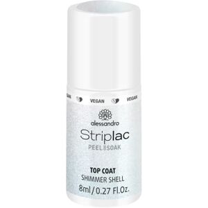 alessandro Striplac Peel or Soak Top Coat Shimmer Shell VEGAN Esmalte de uñas LED Top Coat Nacarado Para uñas perfectas en 15 minutos, 8 ml alessandro Striplac Peel or Soak Top Coat Shimmer Shell VEGAN Esmalte de uñas LED Top Coat Nacarado Para uñas perfectas en 15 minutos, 8 ml