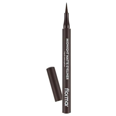 Flormar Midnight Matte Delineador de Ojos Lápiz de Ojos Intenso, Fácil de Aplicar, Larga Duración, Ideal para Maquillaje Diario o Smoky Eyes lapiz ojos eyeliner, 02 Brown Flormar Midnight Matte Delineador de Ojos Lápiz de Ojos Intenso, Fácil de Aplicar, Larga Duración, Ideal para Maquillaje Diario o Smoky Eyes lapiz ojos eyeliner, 02 Brown