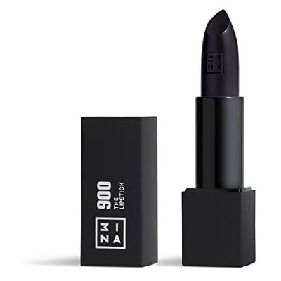 3ina MAKEUP The Lipstick 900 Negro Puro Labial Cremoso Barra de Labios Mate con Vitamina E y Manteca de Karité de Alta Pigmentación con Olor a Vainilla Vegan Cruelty Free 3ina MAKEUP The Lipstick 900 Negro Puro Labial Cremoso Barra de Labios Mate con Vitamina E y Manteca de Karité de Alta Pigmentación con Olor a Vainilla Vegan Cruelty Free