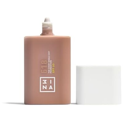 3ina MAKEUP The Every Single Day Foundation SPF 50 618 Base de Maquillaje Profundo frío con SPF 50 & Niacinamida Fórmula ligera Modulable Cobetura ligera a media Vegan Cruelty Free 3ina MAKEUP The Every Single Day Foundation SPF 50 618 Base de Maquillaje Profundo frío con SPF 50 & Niacinamida Fórmula ligera Modulable Cobetura ligera a media Vegan Cruelty Free