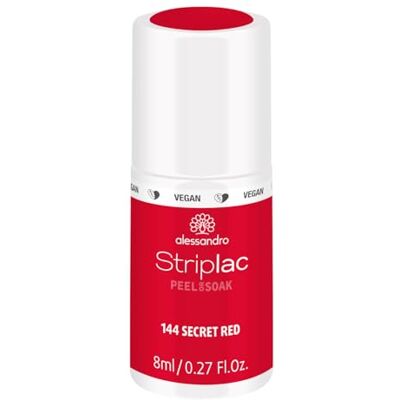 alessandro Striplac Peel or Soak Vegano Secred Red Esmalte de uñas LED en rojo fuego Para uñas perfectas en 15 minutos, 8 ml alessandro Striplac Peel or Soak Vegano Secred Red Esmalte de uñas LED en rojo fuego Para uñas perfectas en 15 minutos, 8 ml