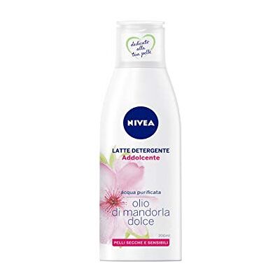 NIVEA – Leche desmaquillante facial suave, eficacia impermeable, desmaquillante, hidratación y calma, sin secar, aceite de almendras dulce e hidraminas, vegano – piel seca y sensible – 200 ml NIVEA – Leche desmaquillante facial suave, eficacia impermeable, desmaquillante, hidratación y calma, sin secar, aceite de almendras dulce e hidraminas, vegano – piel seca y sensible – 200 ml