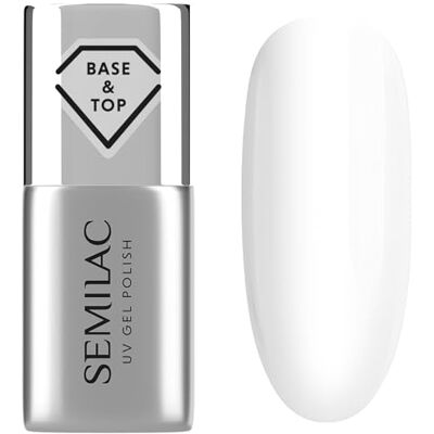 Semilac Esmalte de uñas UV Base & Top 2 en 1 Hard 7 ml – Esmalte de uñas UV Base & Top Coat en uno, fuerte adherencia y acabado brillante Semilac Esmalte de uñas UV Base & Top 2 en 1 Hard 7 ml – Esmalte de uñas UV Base & Top Coat en uno, fuerte adherencia y acabado brillante
