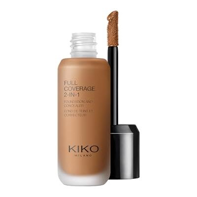 Kiko Milano Full Coverage 2-in-1 Foundation & Concealer, Base De Maquillaje Y Corrector 2 En 1, Alta Cobertura, WB110 Warm Beige 110 Kiko Milano Full Coverage 2-in-1 Foundation & Concealer, Base De Maquillaje Y Corrector 2 En 1, Alta Cobertura, WB110 Warm Beige 110