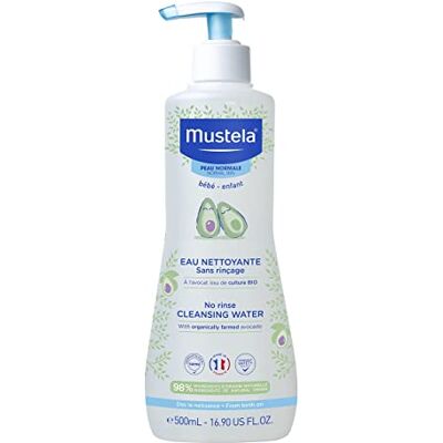 Agua Limpiadora Sin Enjuague Mustela - Cara y Pañal - 500ml Agua Limpiadora Sin Enjuague Mustela - Cara y Pañal - 500ml