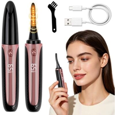 Focenat Rizador de pestañas eléctrico,Rizadores de pestañas calentados,Heated Eyelash Curler,Electric Eyelash Curler,Calefacción 4 modos de temperatura,Para todas las pestañas (Negro) Focenat Rizador de pestañas eléctrico,Rizadores de pestañas calentados,Heated Eyelash Curler,Electric Eyelash Curler,Calefacción 4 modos de temperatura,Para todas las pestañas (Negro)