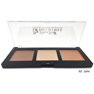 BY DORIBELL Paleta Contour MY TRIO BLUSHER contorno colorete iluminador 02 JOLIE 10,5gr. ® BY DORIBELL Paleta Contour MY TRIO BLUSHER contorno colorete iluminador 02 JOLIE 10,5gr. ®