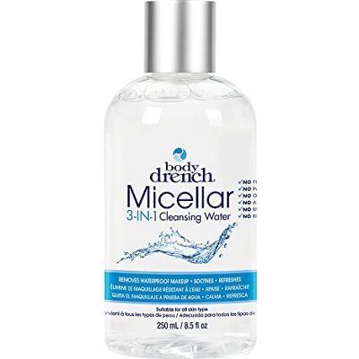 Body Drench Agua Micelar 250 ml 3 EN 1 Quita el Maquillaje Waterproof Calma Refresca Desmaquillante Facial Todo Tipo de Pieles Sin Aceite Body Drench Agua Micelar 250 ml 3 EN 1 Quita el Maquillaje Waterproof Calma Refresca Desmaquillante Facial Todo Tipo de Pieles Sin Aceite