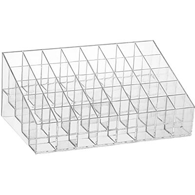 Tecbeauty Soporte para lápices labiales de 40 rejillas, organizador de lápiz labial acrílico transparente y vitrina de almacenamiento para brillo de labios, tubos de lápiz labial Tecbeauty Soporte para lápices labiales de 40 rejillas, organizador de lápiz labial acrílico transparente y vitrina de almacenamiento para brillo de labios, tubos de lápiz labial