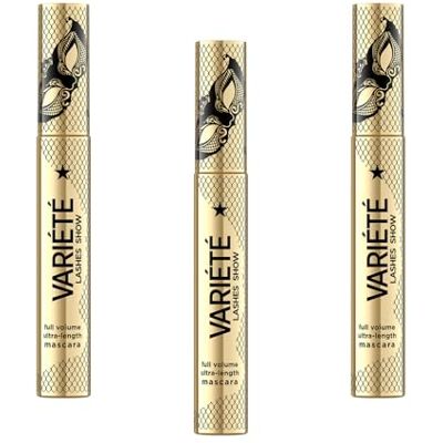 EVELINE COSMETICS Variété Mascara de larga duración con cepillo de silicona preciso, color negro intenso EVELINE COSMETICS Variété Mascara de larga duración con cepillo de silicona preciso, color negro intenso