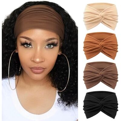 DRESHOW 4 Piezas Diadema Para Mujer Turbante Bohemia Elástico Cinta Banda para El Cabello Diadema Accesorios Para El Cabello DRESHOW 4 Piezas Diadema Para Mujer Turbante Bohemia Elástico Cinta Banda para El Cabello Diadema Accesorios Para El Cabello