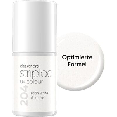 alessandro Striplac Esmalte de uñas UV satinado White Shimmer Opaco y resistente a los arañazos hasta 15 días Fácil aplicación Tecnología de extracción suave Vegano Blanco, 6,5 ml alessandro Striplac Esmalte de uñas UV satinado White Shimmer Opaco y resistente a los arañazos hasta 15 días Fácil aplicación Tecnología de extracción suave Vegano Blanco, 6,5 ml