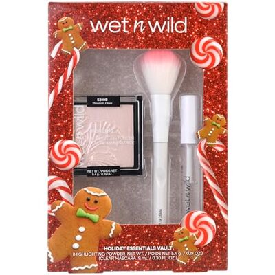 Wet n Wild Holiday Essentials Vault, Caja de Regalo de Maquillaje con Máscara en Gel para Pestañas y Cejas, Iluminador en Polvo y Brocha para su Aplicación Wet n Wild Holiday Essentials Vault, Caja de Regalo de Maquillaje con Máscara en Gel para Pestañas y Cejas, Iluminador en Polvo y Brocha para su Aplicación