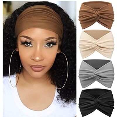 DRESHOW 4 Piezas Diadema Para Mujer Turbante Bohemia Elástico Cinta Banda para El Cabello Diadema Accesorios Para El Cabello DRESHOW 4 Piezas Diadema Para Mujer Turbante Bohemia Elástico Cinta Banda para El Cabello Diadema Accesorios Para El Cabello