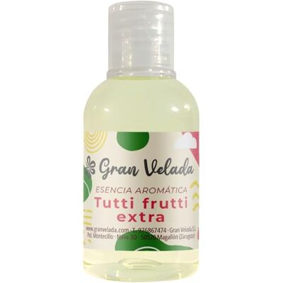 GRAN VELADA Esencia Aromática Tutti Frutti Extra Concentrada Aromas Frutales y Cítricos Ideal para Perfumes, Jabones y Velas 50 ml GRAN VELADA Esencia Aromática Tutti Frutti Extra Concentrada Aromas Frutales y Cítricos Ideal para Perfumes, Jabones y Velas 50 ml