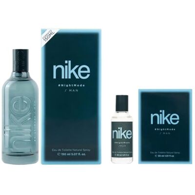 Nike Night Mode Promoción 150 ml + 30 ml, Colonia Hombre, Pack 2 Productos, Perfume Formato Spray, Eau de Toilette Natural y Masculina, Aroma Frutal Amaderado, Fragancia Fresca y de Larga Duración Nike Night Mode Promoción 150 ml + 30 ml, Colonia Hombre, Pack 2 Productos, Perfume Formato Spray, Eau de Toilette Natural y Masculina, Aroma Frutal Amaderado, Fragancia Fresca y de Larga Duración