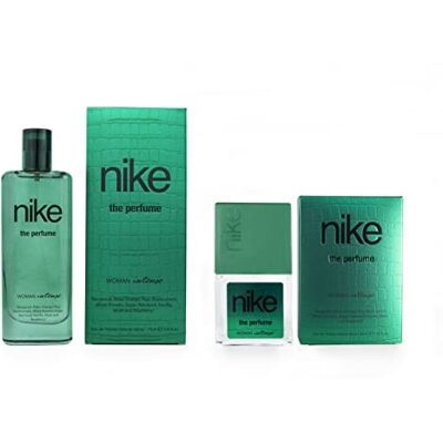 Nike The Perfume Woman Intense Promoción 75 ml + 30 ml, Colonia Mujer, Pack 2 Productos, Eau de Toilette Natural y Femenina, Aroma Cítrico Amaderado, Fragancia Elegante, Intensa y Duradera Nike The Perfume Woman Intense Promoción 75 ml + 30 ml, Colonia Mujer, Pack 2 Productos, Eau de Toilette Natural y Femenina, Aroma Cítrico Amaderado, Fragancia Elegante, Intensa y Duradera