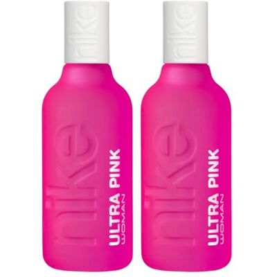 Nike Ultra Pink 2x100 ml, Colonia Mujer, Pack 2, Perfume Formato Spray, Eau de Toilette Natural y Femenina, Aroma Oriental Gourmand, Fragancia Fresca Nike Ultra Pink 2x100 ml, Colonia Mujer, Pack 2, Perfume Formato Spray, Eau de Toilette Natural y Femenina, Aroma Oriental Gourmand, Fragancia Fresca