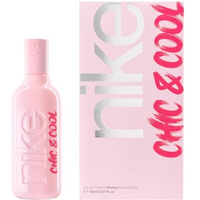 Nike Chic & Cool 150 ml, Colonia Mujer, Perfume Formato Spray, Eau de Toilette Natural y Femenina, Aroma Afrutado, Fragancia Dulce, Intensa y de Larga Duración Nike Chic & Cool 150 ml, Colonia Mujer, Perfume Formato Spray, Eau de Toilette Natural y Femenina, Aroma Afrutado, Fragancia Dulce, Intensa y de Larga Duración