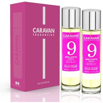 CARAVAN FRAGANCIAS CAJA DE REGALO con 2 Perfumes Nº9 de 150 ml, para mujer CARAVAN FRAGANCIAS CAJA DE REGALO con 2 Perfumes Nº9 de 150 ml, para mujer