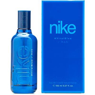 Nike Viral Blue 150 ml, Colonia Hombre, Perfume Formato Spray, Eau de Toilette Natural y Masculina, Aroma Cítrico, Fragancia Fresca, Inolvidable y de Larga Duración Nike Viral Blue 150 ml, Colonia Hombre, Perfume Formato Spray, Eau de Toilette Natural y Masculina, Aroma Cítrico, Fragancia Fresca, Inolvidable y de Larga Duración