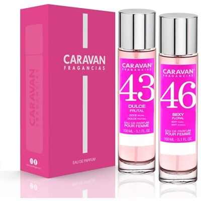 CARAVAN FRAGANCIAS CAJA DE REGALO con 2 Perfumes: Nº46 y Nº43 de 150 ml, para mujer CARAVAN FRAGANCIAS CAJA DE REGALO con 2 Perfumes: Nº46 y Nº43 de 150 ml, para mujer