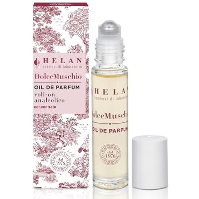 Helan Dolce Muschio-Perfume en roll-on concentrado para mujer, sin alcohol, de larga duración, con vitamina C, E y aceite de almendras dulces Helan Dolce Muschio-Perfume en roll-on concentrado para mujer, sin alcohol, de larga duración, con vitamina C, E y aceite de almendras dulces
