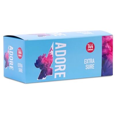Pasante Adore Preservativos Extra Seguros 144 Piezas Pasante Adore Preservativos Extra Seguros 144 Piezas