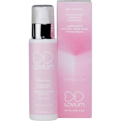 Lovium Lubricante con Base de Agua Fórmula Natural 98% y Aroma a Frutos Rojos Lubricante Sexual Vegano Apto para Pieles Sensibles Lubricante para Hombre y Mujer 100 ml Lovium Lubricante con Base de Agua Fórmula Natural 98% y Aroma a Frutos Rojos Lubricante Sexual Vegano Apto para Pieles Sensibles Lubricante para Hombre y Mujer 100 ml