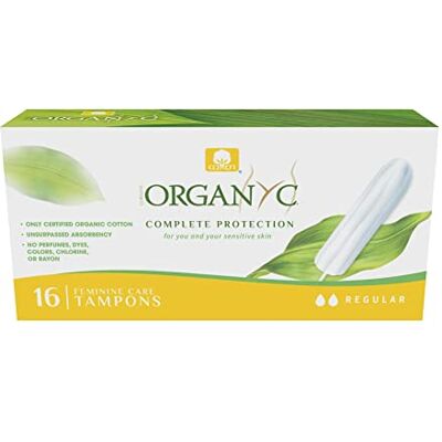 Organyc Tampones de Algodón Certificado 100% Biológico para Sangrado Moderato 1 paquete x 16 unidades Organyc Tampones de Algodón Certificado 100% Biológico para Sangrado Moderato 1 paquete x 16 unidades