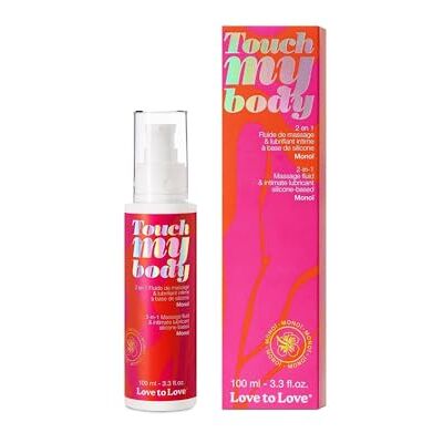 Love to Love Touch My Body 100 ml – Fluido de Masaje y Lubricante Íntimo de Silicona 2 en 1, Lubricante Ultra Deslizante de Larga Duración, Fluido Sensual para el Cuerpo, Vegano Monoï Love to Love Touch My Body 100 ml – Fluido de Masaje y Lubricante Íntimo de Silicona 2 en 1, Lubricante Ultra Deslizante de Larga Duración, Fluido Sensual para el Cuerpo, Vegano Monoï