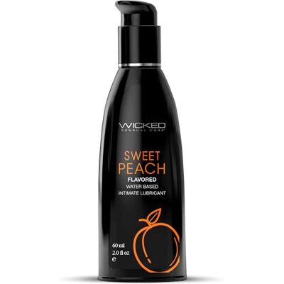 Wicked Sensual Care Aqua Sweet Peach Flavored Lubricante Transparent 60 ml Wicked Sensual Care Aqua Sweet Peach Flavored Lubricante Transparent 60 ml