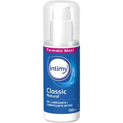 INTIMY Gel Lubricante Classic Natural Formato Maxi 150 ml Compatible Con Preservativos Dispositivo Médico Gel Lubricante de Base Acuosa Incoloro Inodoro Ideal para el Placer y el Confort INTIMY Gel Lubricante Classic Natural Formato Maxi 150 ml Compatible Con Preservativos Dispositivo Médico Gel Lubricante de Base Acuosa Incoloro Inodoro Ideal para el Placer y el Confort