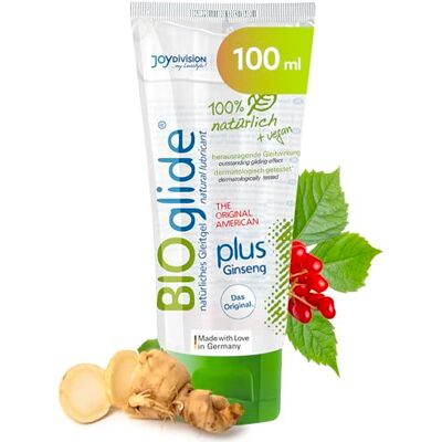 JOYDIVISION American BIOglide Gel lubricante plus Ginseng, 100% natural y, a base de agua, 100 ml JOYDIVISION American BIOglide Gel lubricante plus Ginseng, 100% natural y, a base de agua, 100 ml