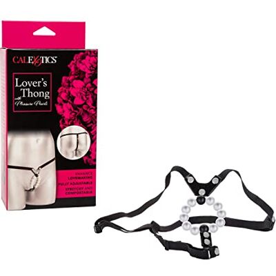 CalExotics California Exotic Novelties negro tanga con perlas de placer de la amante CalExotics California Exotic Novelties negro tanga con perlas de placer de la amante