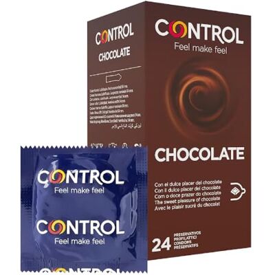 CONTROL Preservativos Chocolate. Caja Pack Ahorro 24 Condones Dulce Placer de Chocolate, Lubricados, Sexo Seguro. Disfruta de unos Preservativos con Ajuste Perfecto para una Relación Segura. CONTROL Preservativos Chocolate. Caja Pack Ahorro 24 Condones Dulce Placer de Chocolate, Lubricados, Sexo Seguro. Disfruta de unos Preservativos con Ajuste Perfecto para una Relación Segura.
