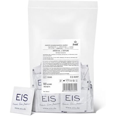 EIS XXL-PACK 50 Preservativos 57 mm Sensación real para una experiencia intensa Preservativo sin olor para una diversión más duradera Apto para sexo oral Sexo prolongado Sexo seguro EIS XXL-PACK 50 Preservativos 57 mm Sensación real para una experiencia intensa Preservativo sin olor para una diversión más duradera Apto para sexo oral Sexo prolongado Sexo seguro
