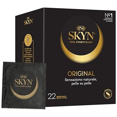 SKYN Original – Preservativos sin látex de poliisopreno – Ultra confort y sensibilidad natural, 22 unidades SKYN Original – Preservativos sin látex de poliisopreno – Ultra confort y sensibilidad natural, 22 unidades