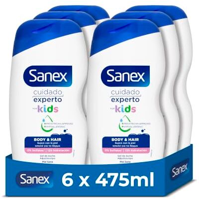 Gel y champú de ducha para niños Sanex 475 ml - Cuidado infantil Gel y champú de ducha para niños Sanex 475 ml - Cuidado infantil