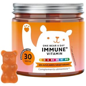 Bears with Benefits One Bear A Day Immune Vitamin Gominolas – Vitamina D, E, C, Vitamina B6, B12, Niacina, Biotina, Extracto de Própolis – 30 Unidades (1 mes) – Vegetariano, Sin Azúcares, Bears with Benefits One Bear A Day Immune Vitamin Gominolas – Vitamina D, E, C, Vitamina B6, B12, Niacina, Biotina, Extracto de Própolis – 30 Unidades (1 mes) – Vegetariano, Sin Azúcares,